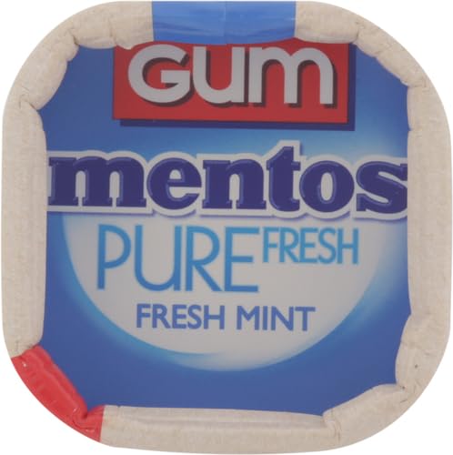 Mentos Pure Fresh Sugar-Free Chewing Gum with Xylitol, Fresh Mint, in a recyclable 90% Paperboard Bottle, 80 Piece (Pack of 4)