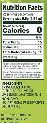 True Citrus Lime Shaker, 2.29 Ounce (Pack Of 6)