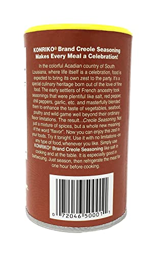 Konriko - Creole Seasoning 6 oz (Pack of 6) - Wheat Free - Gluten Free - No MSG