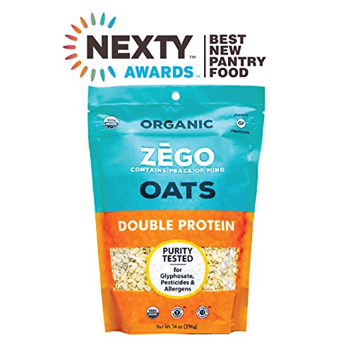 ZEgO gluten Free Organic Rolled Oats - Double Protein Old Fashioned Oatmeal (14 oz)
