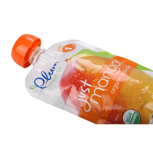Plum Organics Just Fruit, Mangos, 3.5-Ounce Pouches (Pack Of 12)