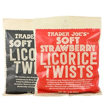 Trader Joe'S Soft Licorice Twists 8Oz (Strawberry Licorice, 1 Pack)