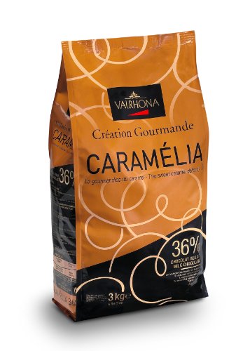 Valrhona Caramel Chocolate Pistoles - Milk, 34%, Caramelia - 1 Bag, 6.6 Lb