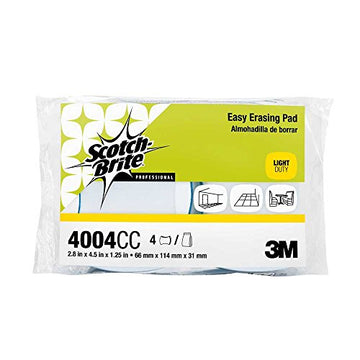 3M Scotch Brite Easy Erasing Pad, 2.8 X 4.5 X 1.2 Inch - 12 Per Case.