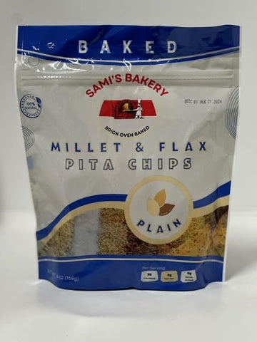Sami's Bakery Millet & Flax Chips (Plain, 3)