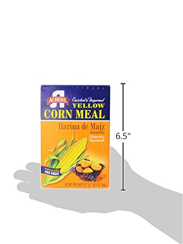 Albers Yellow Corn Meal, 20 oz - 1.25 lb Pack, Perfect for Baking and Cooking, Gluten-Free Cornmeal, High-Quality Grain