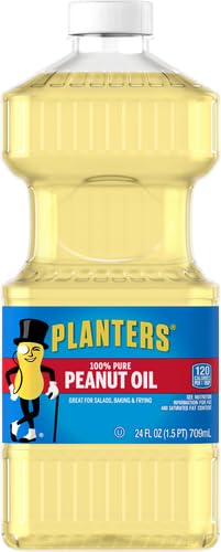 PLANTERS Peanut Oil - Ideal for Deep Frying & Cooking, 24 Fl Oz, Perfect for All Your Culinary Needs