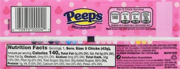 Just Born Peeps Chicks Candy, Pink, 1.5 Oz (Pack Of 2)