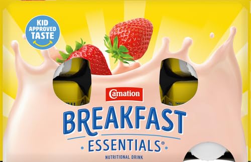 Carnation Breakfast Essentials Ready To Drink Nutritional Breakfast Drink, Creamy Strawberry, 6 - 8 Fl Oz Bottles