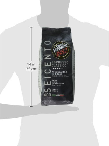 Caffe Vergnano Espresso Roast ''Classico 600 Blend'' Whole Bean Coffee | 2.2 Lb Bag (1 Kilo) | Imported From Italy