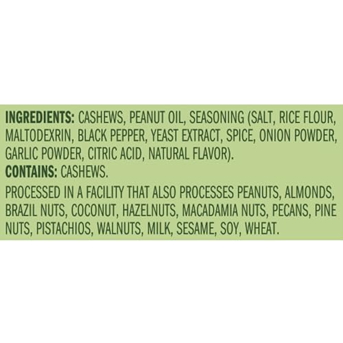 Emerald Nuts Salt and Pepper Seasoned Cashews 12 Ct (1-Pack) | 1.25 Oz Individual Snack Tubes | Kosher Certified, Non-GMO, Conta