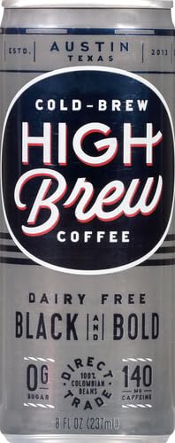 High Brew Coffee, Cold Brew, Dairy Free Black & Bold, 8 Fl Oz