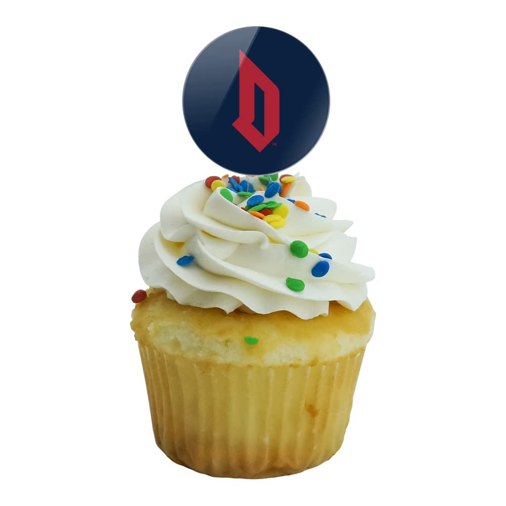 Duquesne University Primary Logo Cupcake Picks Toppers Decoration Set Of 6
