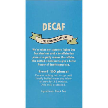 Typhoo Typhoo Decaffeinated, 80 Ct