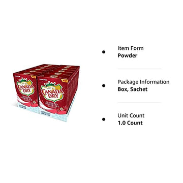 Juicy Mixes Canada Dry Powder Drink Mix - Sugar Free Cranberry Ginger Ale - 72 Sticks