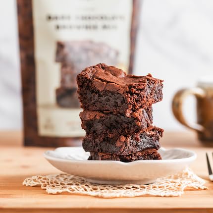 Renewal Mill Dark Chocolate Brownie Mix 18 Oz, Gluten-Free, Vegan, Non-Gmo, Upcycled Ingredients I Easy To Make, Only Requires O