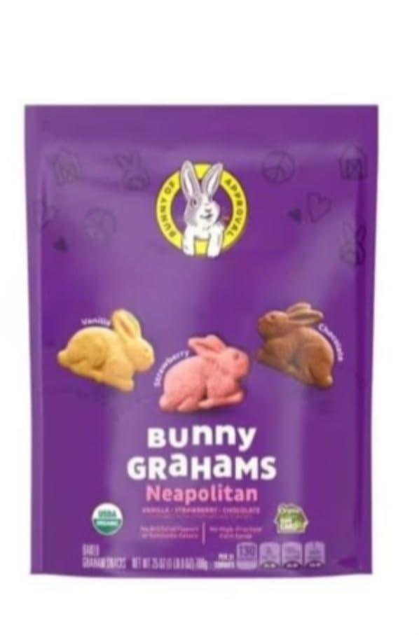 Organic Bunny Grahams Crackers Healthy Easter Snack Family Size, 25 oz