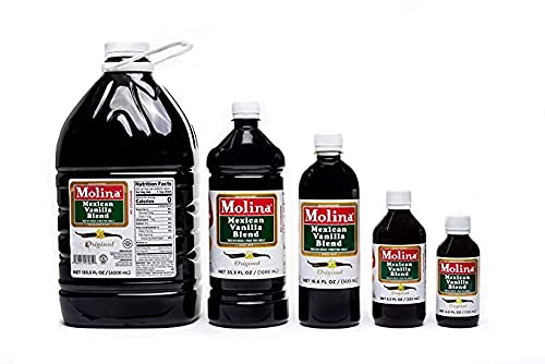 Molina Vanilla Mexican Vanilla Extract, 133.3 Fl Oz (4000 ml) - Premium Quality for Baking and Cooking, by Guong