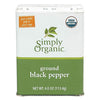 Simply Organic Black Pepper, Certified Organic | 4 Oz | Pack Of 12