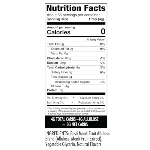 Wholesome Yum Besti Natural Sugar Substitute Multi Pack - Granulated Powdered Brown - Monk Fruit Sweetener Blend With Allulose (No Erythritol) - Keto Non GMO Zero Calorie Zero Carb (12 oz 3-Pack)