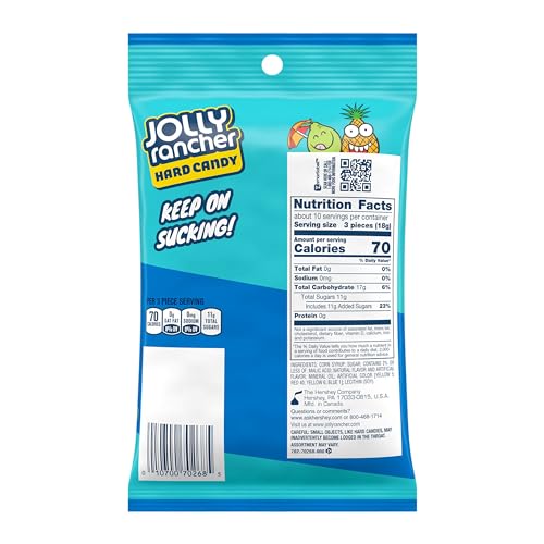Jolly Rancher Tropical Fruit Flavored Hard Candy Bag, 6.5 Oz