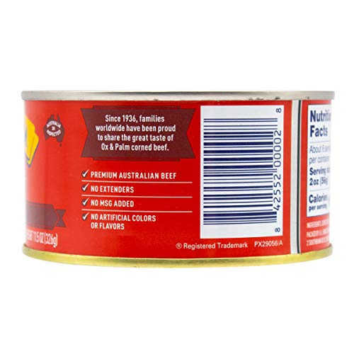 Ox & Palm Corned Beef, Original Chunky Style, 11.5 Oz (Pack Of 12)