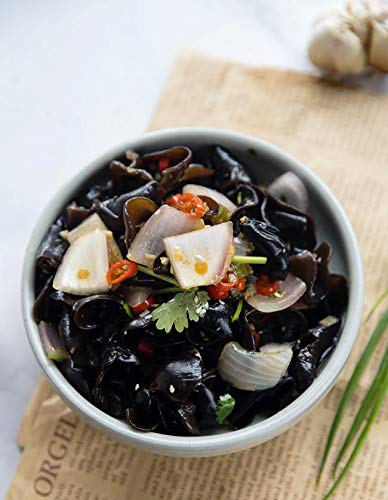 Orgnisulmte Dried Black Fungus Woodear Mushrooms Premium All Natural Vegan And Gluten-Free,5.29Oz(150G)