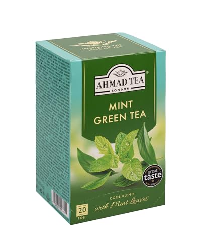 Ahmad Tea Mint Green Tea with Mint Leaves, 20 Count (Pack of 6), Model 751