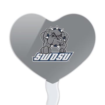 GRAPHICS & MORE Cupcake Picks Set of 6 - Acrylic Heart Toppers - Southwestern Oklahoma State University