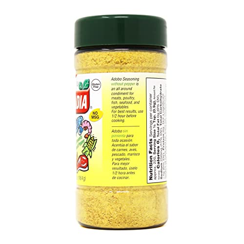 Badia Adobo Without Pepper, 7 Ounce (Pack of 6)