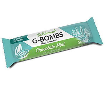 Dr. Fuhrman G- S Nutrition Bar - Chocolate Mint - Vegan, Gluten-Free, No Added Sugar - 37g - 12 Count