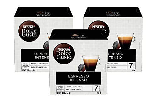 Nescafe Dolce Gusto Coffee Pods Espresso Intenso 16 capsules (Pack of 3)