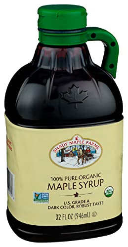 Shady Maple Farms Grade B Organic Maple Syrup Plastic, 32 Ounce -- 6 Per Case.