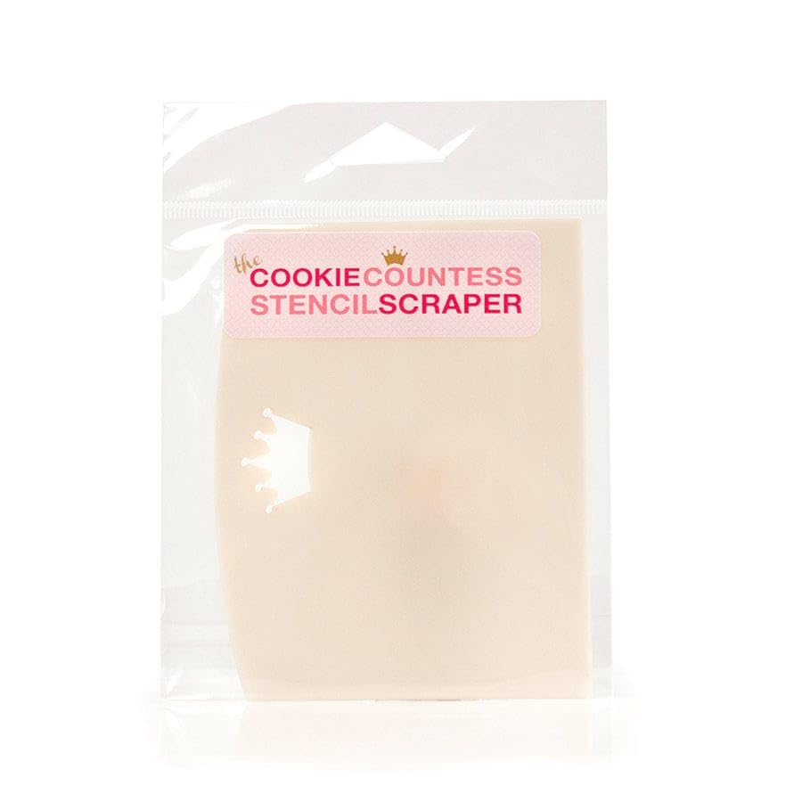 The Cookie Countess Sprinkle Stencil Tool Kit, Food Safe PLA Plastic, 4.75, White/Pink, Model SPRNKL-STN-KIT