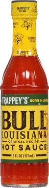 B&G Foods Trappey's Bull Brand Louisiana Hot Sauce Glass Bottle, 6 oz