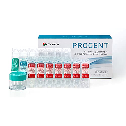 Menicon Progent Biweekly Contact Lens Cleaner - Removes Protein Deposits (7 Treatments)