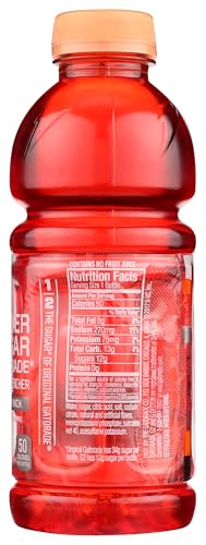 Gatorade Thirst Quencher Fruit Punch Sports Drink, 20 Fl Oz (Pack of 24), Red, Model QKR04053