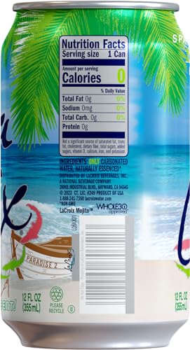 Lacroix Sparkling Water, Mojito, 12 Fl Oz (Pack Of 8)
