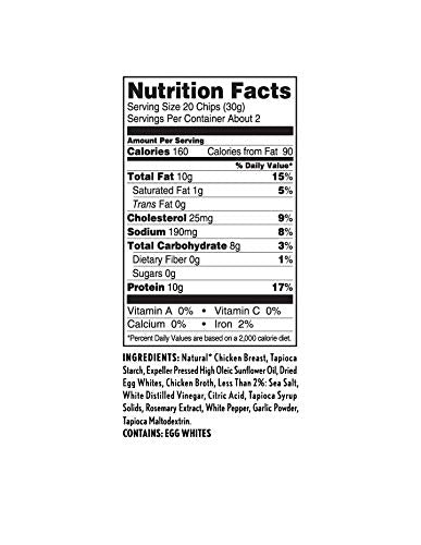 Sea Salt And Vinegar Protein Chips By Wilde Chips, Thin And Crispy, High Protein, Keto Friendly, Made With Real Ingredients, 2.2