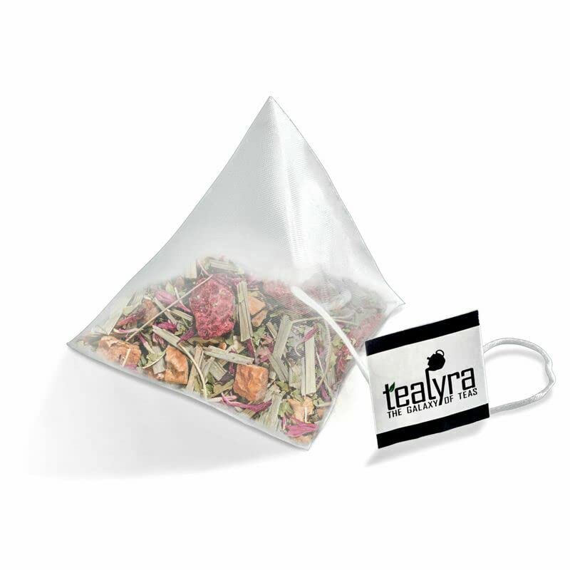 Tealyra - Raspberry Relaxation - 25 Bags - Herbal Loose Leaf Tea - Lemon Verbena - Hibiscus - Lemongrass - Calming Relaxing Bed Time Tea - Energy Blend Free - 25 Sachets