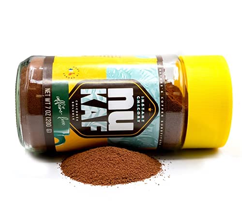 Nukaf By Gourmanity Instant Chicory Coffee Alternative, Brews Like Regular Coffee, All Natural 100% Chicory Root Powder, Great F