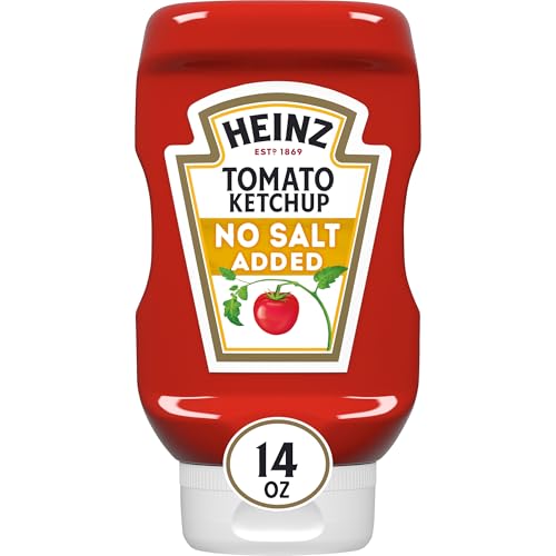 Heinz Tomato Ketchup With No Salt Added, 14 Oz Bottle