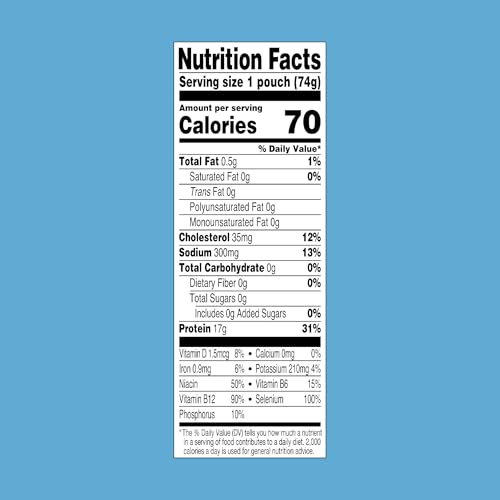StarKist Chunk Light Tuna in Water, 2.6 oz Pouch (24 Pack) Ready to Eat Wild Caught Tuna, 17g Protein, 70 Calories Per Serving,