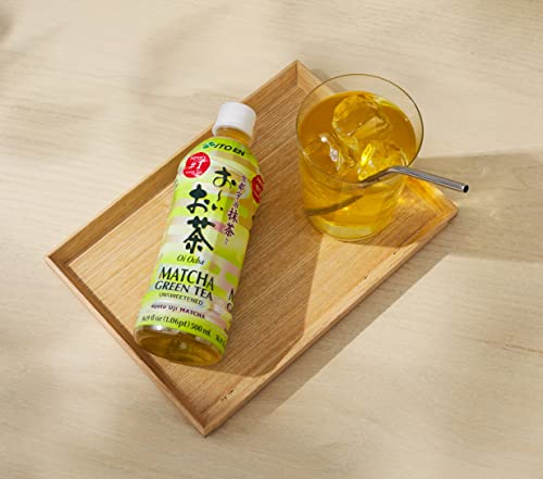 ITO EN Oi Ocha Unsweetened Matcha Green Tea, 16.9 Ounce Bottle, Sugar Free, Pack of 12