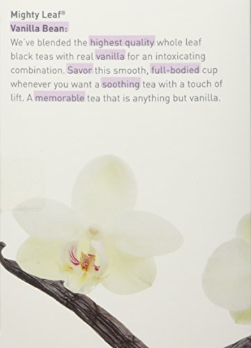 Mighty Leaf Vanilla Bean Black Tea, Rich And Creamy Flavor, 15 Silk Bags (Pack Of 3)