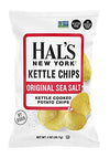 Hal's New York Kettle Cooked Gluten Free Original Sea Salt Salted Potato Chip Crisps, 2 Oz (Pack of 6)