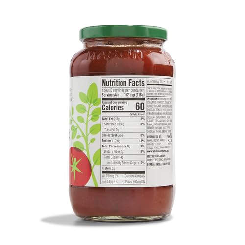 365 by Whole Foods Market, Organic Italian Herb Pasta Sauce, 25 Ounce
