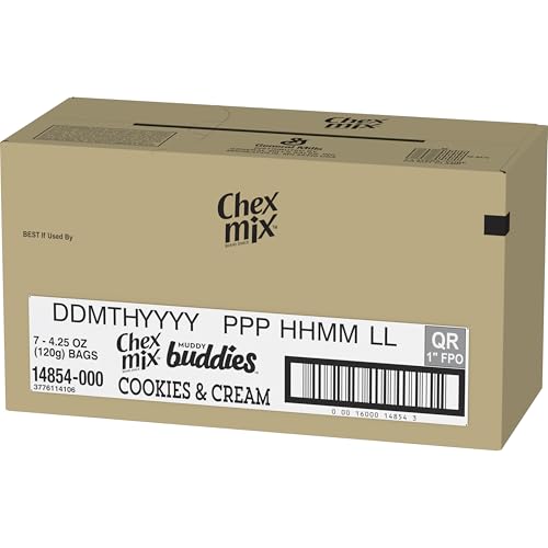 Chex Mix Muddy Buddies Cookies and Cream 4.25 oz (Pack of 7)