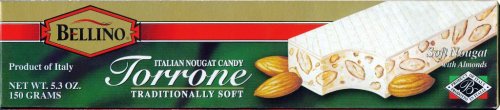 Bellino Torrone (Soft Nougat) Bar, 5.3-Ounce Bars (Pack of 3)