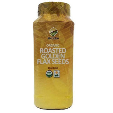 McCabe Organic Roasted Golden Flax Seeds - Healthy Roasted Flaxseed for Cooking and Baking | USDA and CCOF Certified | Product o